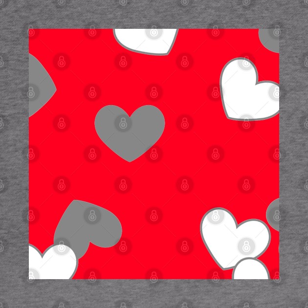 red heart black white background design by Artistic_st